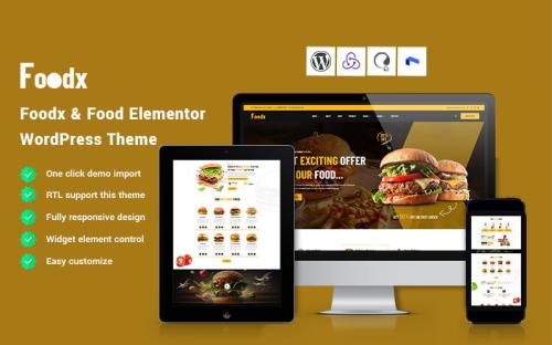 Foodx - Food Elementor WordPress Theme theme free